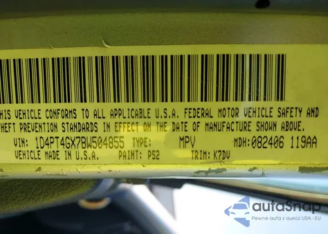 2011 Dodge Nitro Heat from USA, damaged, VIN 1D4PT4GX7BW504855